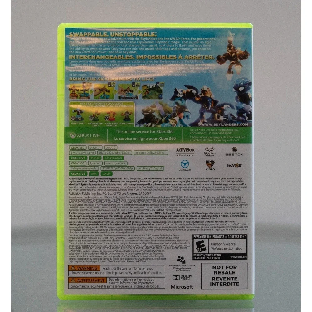 Skylanders Swap Force (Xbox 360) - GAME‎ ONLY - Disc is Scratch Free